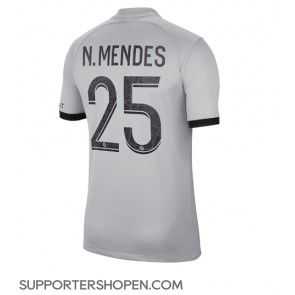 Paris Saint-Germain Nuno Mendes #25 Borta Matchtröja 2022-23 Kortärmad